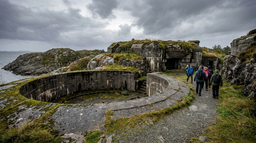 Den enorme betongsjakten for Gneisenau-kanonen ved Fjell festning på Sotra